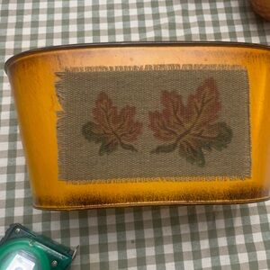 Autumn Leaf Amber Glass Vase